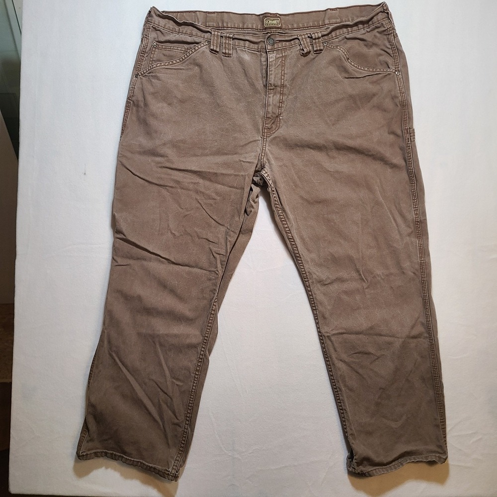 C.E. Schmidt Brown Utility Carpenter Work Pants Mens 46x32 Cotton Canvas
